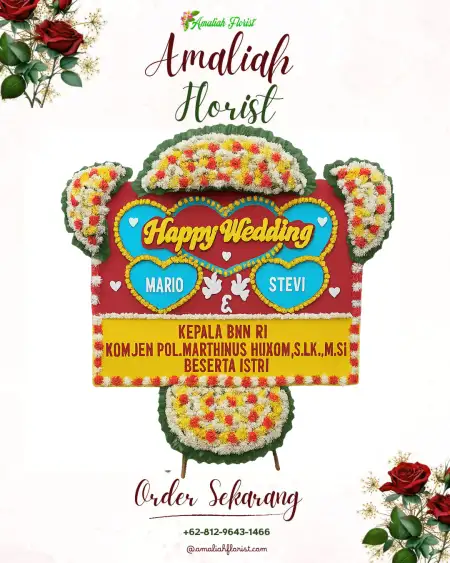 Papan Bunga Pernikahan Kawasen